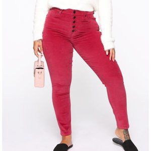 Fashion Nova 5 Button Corduroy Skinny Pants Size 5
